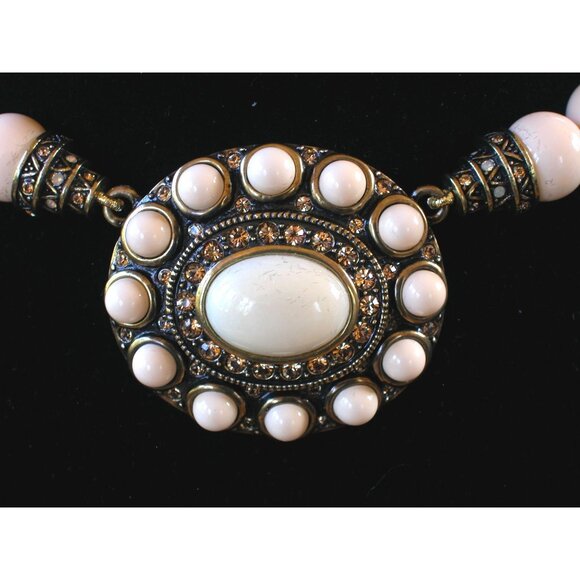 Heidi Daus Vintage-Inspired Necklace & Ring Set With Cream Beads & Crystal Accen - Picture 2 of 4